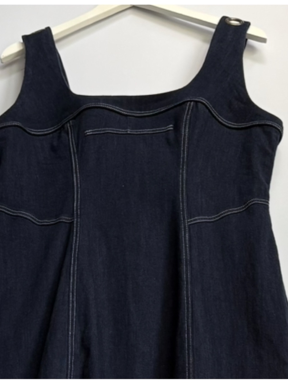 NWT Anthropologie Pilcro Square-Neck Denim A-Line Midi Dress - Picture 6 of 12